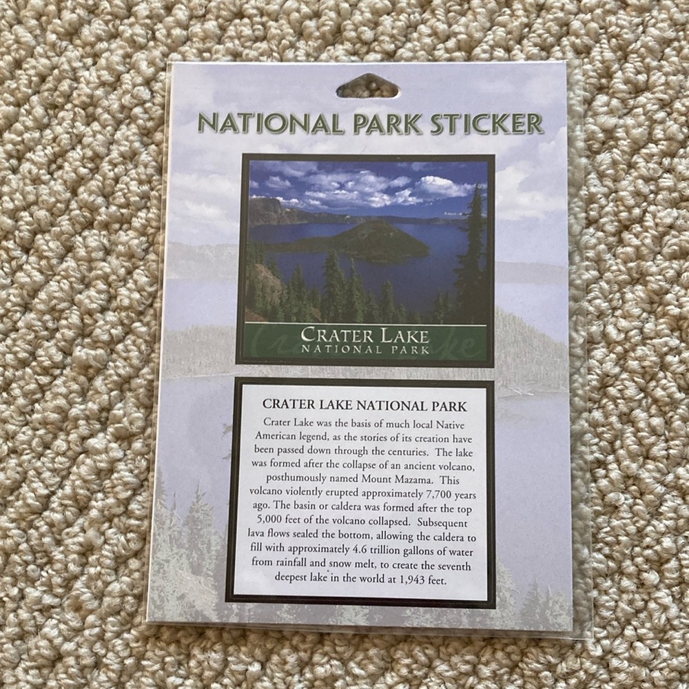 Crater Lake National Park Historic Sticker Oregon Graphic Parks Project Souvenir